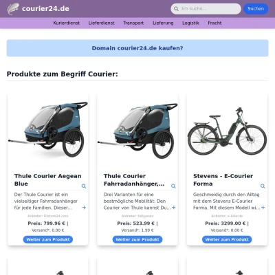Screenshot courier24.de