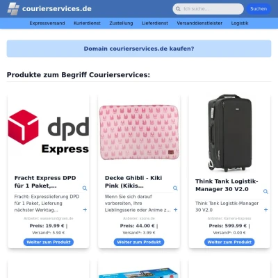 Screenshot courierservices.de