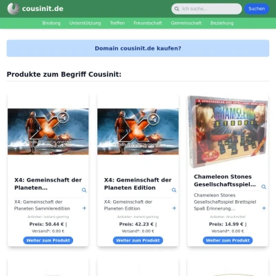 Screenshot cousinit.de
