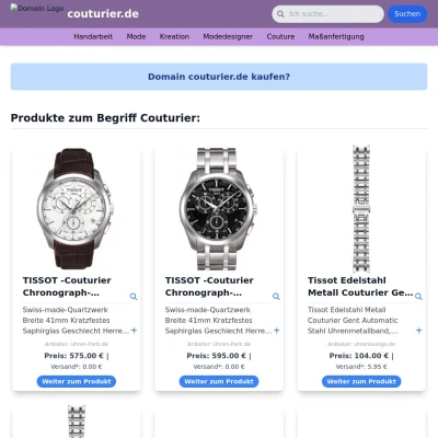 Screenshot couturier.de