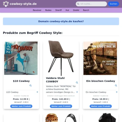 Screenshot cowboy-style.de