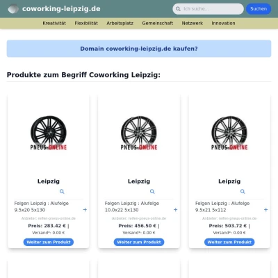 Screenshot coworking-leipzig.de