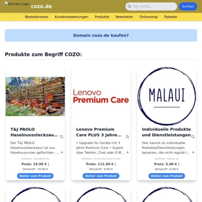 Screenshot cozo.de