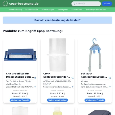 Screenshot cpap-beatmung.de