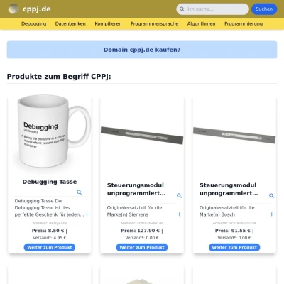 Screenshot cppj.de