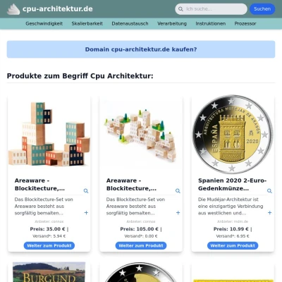 Screenshot cpu-architektur.de