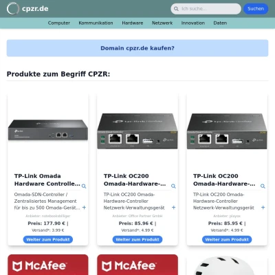 Screenshot cpzr.de