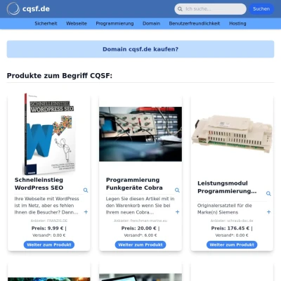 Screenshot cqsf.de