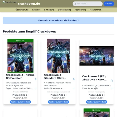 Screenshot crackdown.de