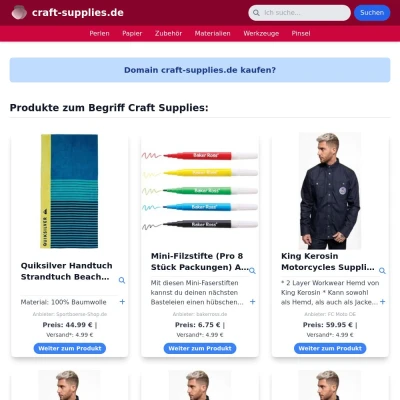 Screenshot craft-supplies.de