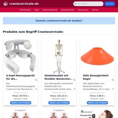 Screenshot craniocervicale.de