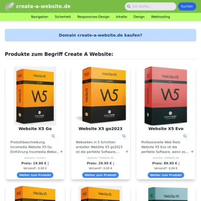 Screenshot create-a-website.de