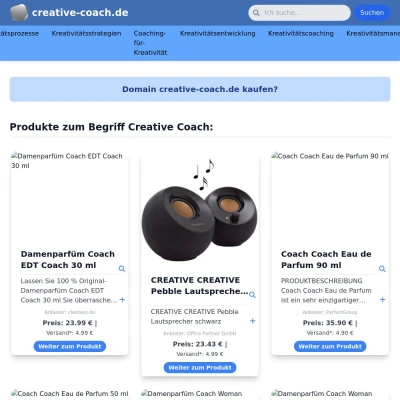 Screenshot creative-coach.de