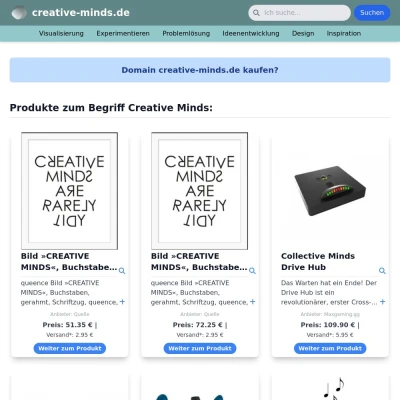 Screenshot creative-minds.de