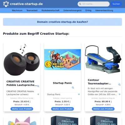 Screenshot creative-startup.de