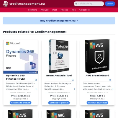 Screenshot creditmanagement.eu