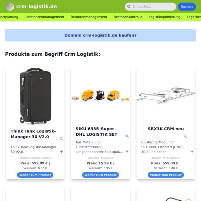 Screenshot crm-logistik.de