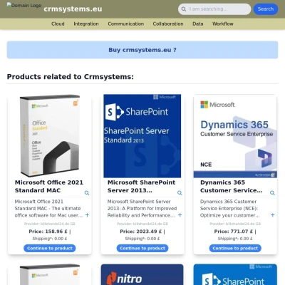 Screenshot crmsystems.eu