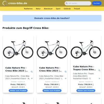 Screenshot cross-bike.de