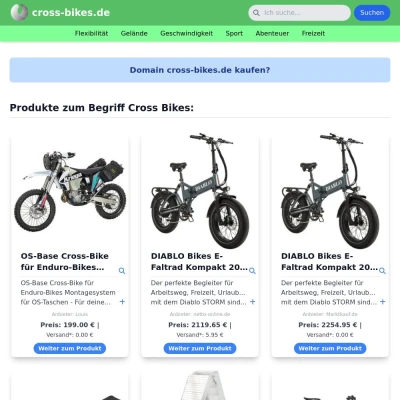 Screenshot cross-bikes.de