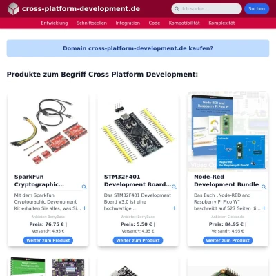 Screenshot cross-platform-development.de