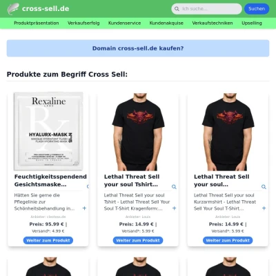 Screenshot cross-sell.de
