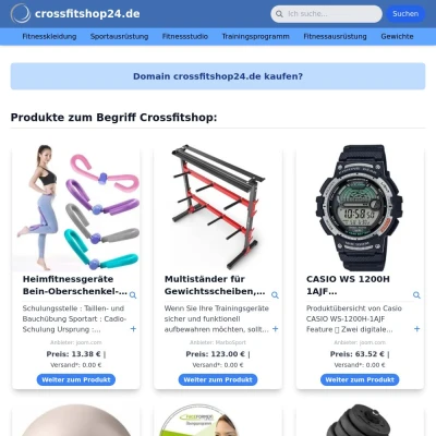 Screenshot crossfitshop24.de