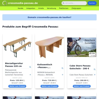 Screenshot crossmedia-passau.de