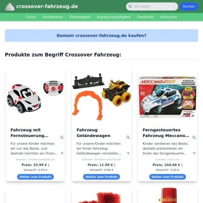 Screenshot crossover-fahrzeug.de