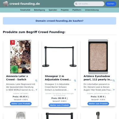 Screenshot crowd-founding.de