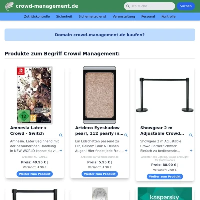 Screenshot crowd-management.de