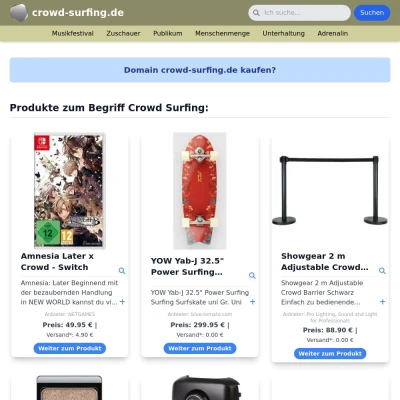 Screenshot crowd-surfing.de