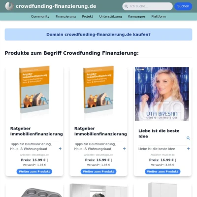 Screenshot crowdfunding-finanzierung.de