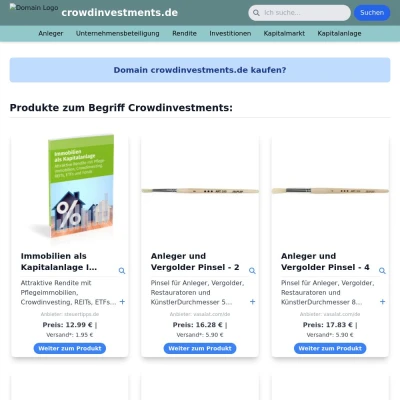 Screenshot crowdinvestments.de