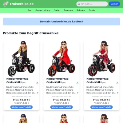 Screenshot cruiserbike.de