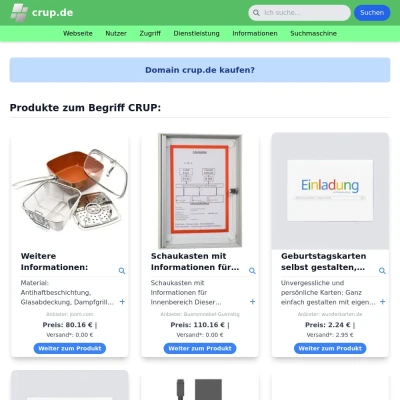 Screenshot crup.de
