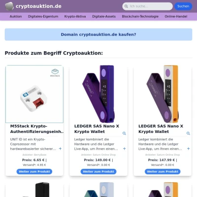 Screenshot cryptoauktion.de