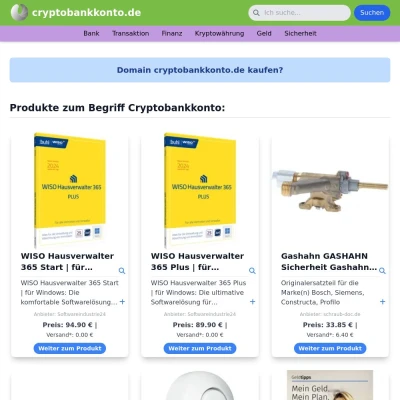 Screenshot cryptobankkonto.de