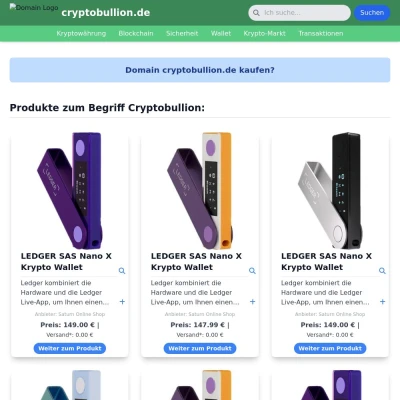 Screenshot cryptobullion.de