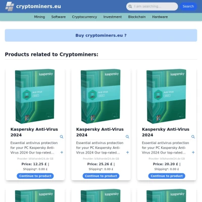 Screenshot cryptominers.eu