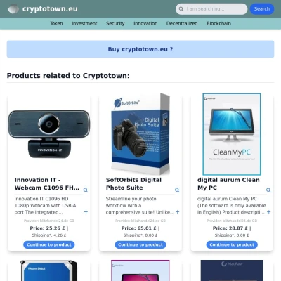 Screenshot cryptotown.eu