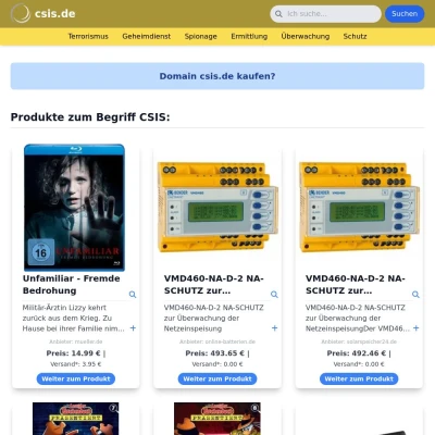 Screenshot csis.de