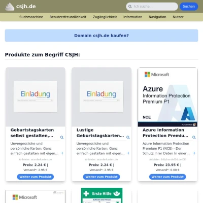 Screenshot csjh.de