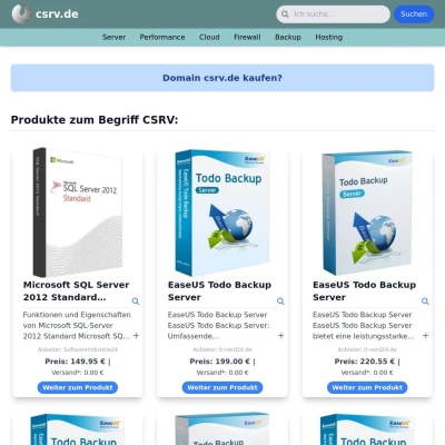 Screenshot csrv.de