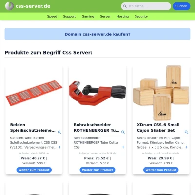 Screenshot css-server.de