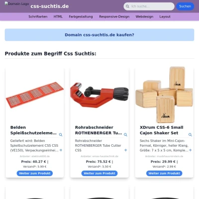 Screenshot css-suchtis.de
