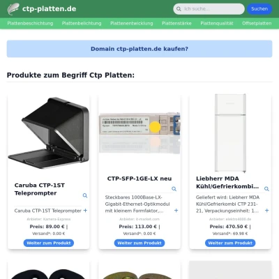 Screenshot ctp-platten.de