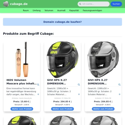 Screenshot cubage.de