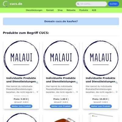 Screenshot cucs.de