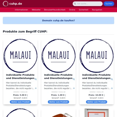Screenshot cuhp.de